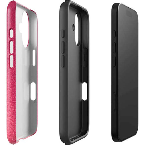 Pink Glitter Music Note iPhone 16 Impact Case